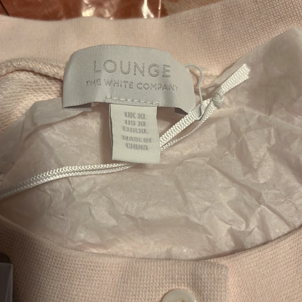 COPY - NWT The White Company Organic-Cotton Slub Button-Placket Sweatshirt XL - Picture 6 of 6